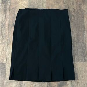 The Limited Classic Black Pleated Pencil Skirt